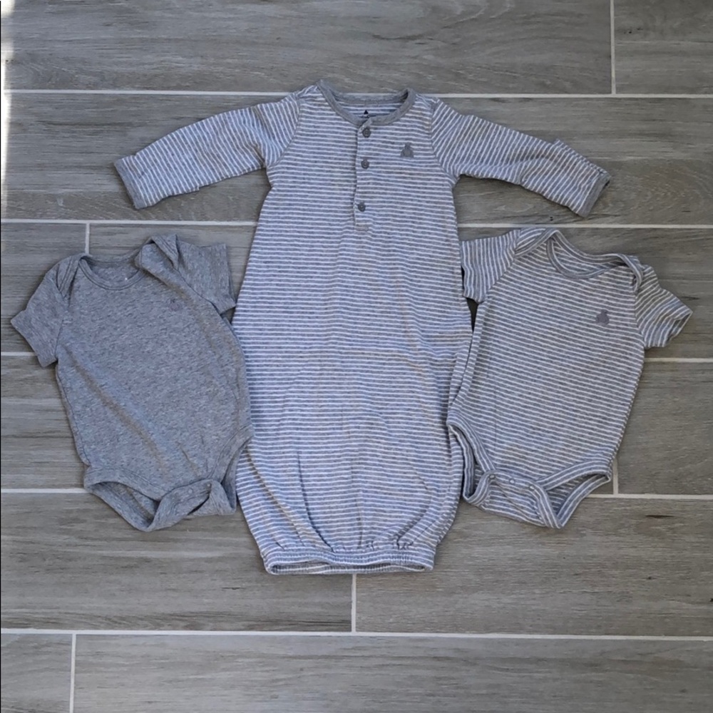 Baby Gap 0-3 Months.  Two Onesies and a Pajama.